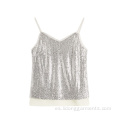 Sexy Sequin Inspired Fashion Spaghetti Strap Tops